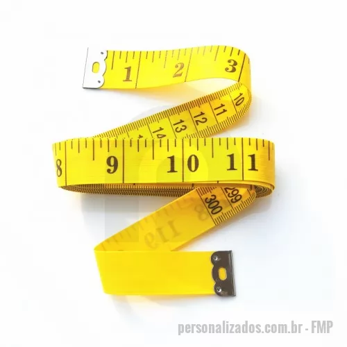 Fita métrica personalizada - Fita metrica confeccionada em poliester com impressão digital em toda a sua área.