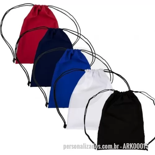 Sacochila personalizada - mochila tipo saco produzida em nylon 70 resinado diversas cores e tamanhos 