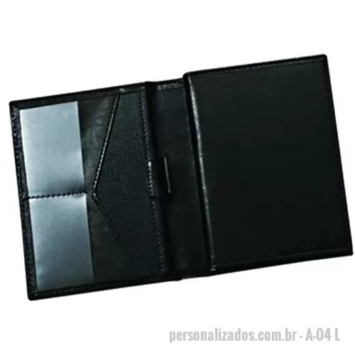 Agenda personalizada - Agenda Personalizada - A-04 L - Agenda Diária Luxo  Formato: 16,0 x 22,0 cm Capa: Couro Sintético Gravação da Capa: Baixo Relêvo ou HotStamp ou Silk 1 cor Sobre Capa: Couro Sintético com porta cartão, caneteiro, bolsa lateral para documentos     - 49708 - Agenda