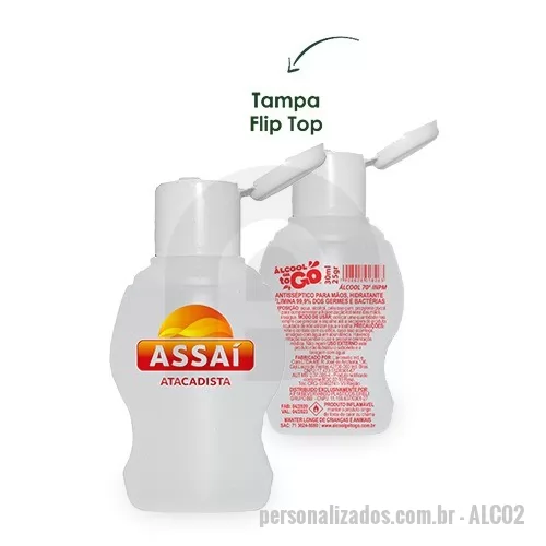 Álcool em gel personalizado - Álcool Gel 70° 30ml 