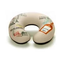 Almofada de Pescoço Personalizada, Medidas 37 x 37 cm, Material Oxford em preto nas costas, Enchimento Fibra de Silicone