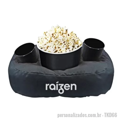 almofada porta pipoca personalizada - Kit pipoca, contém balde de pipoca, dois copos e almofada personalizada