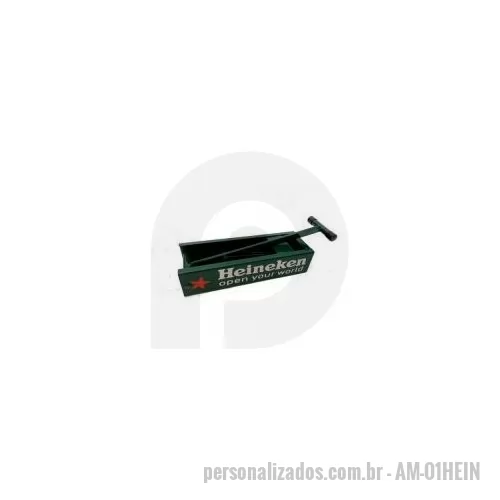 Amassador de lata personalizado - Amassador de Lata Personalizado Heineken