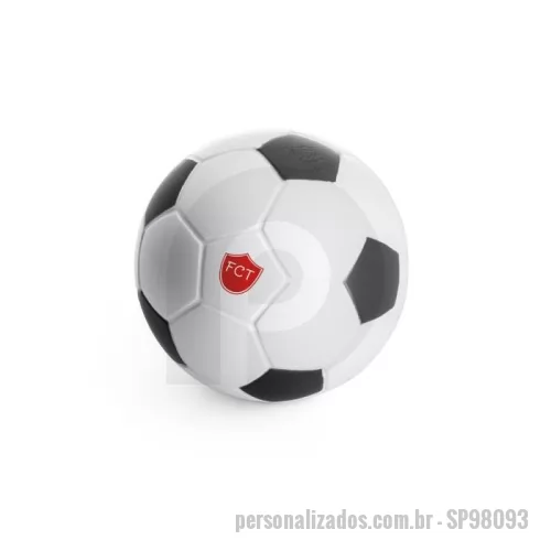 Antiestresse personalizado - Antiestresse em espuma PU em formato de bola de futebol. ø63 mm