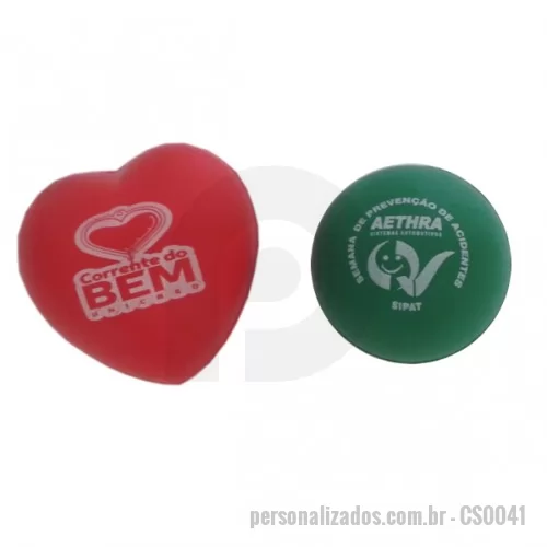 Antiestresse personalizado - FORMATO CORAÇÃO e BOLA
