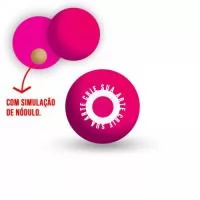 Anti-stress em formato de esférico personalizado, produzido em poliuretano (espuma) com esfera rígida dentro que simula um nódulo. Ótima opção para brindes personalizados para o mês de Outubro, convenções de saúdes, hospitais e eventos corporativos.