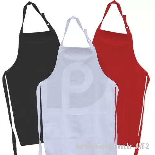 Avental personalizado - Avental frente única impermeável personalizado, confeccionado com tecido bagum, alças ajustáveis no pescoço e na cintura, bolso frontal 31x23 cm (LxA), Tamanho único 62x88 cm (LxA).