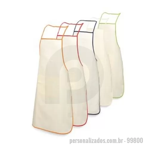 Avental personalizado - Avental. 100% algodão. Com 1 bolso. 600 x 900 mm - Bolso: 250 x 200 mm