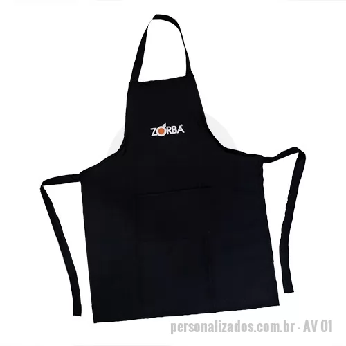 Avental personalizado - Avental em tecido oksford  brim com bolso