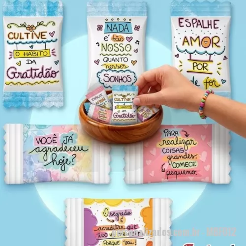 Bala personalizada - Balas Personalizadas Tradicionais com Frutas Sortidas é uma ótima opção de brinde promocional e uma ferramenta perfeita para fidelizar o seu cliente. 