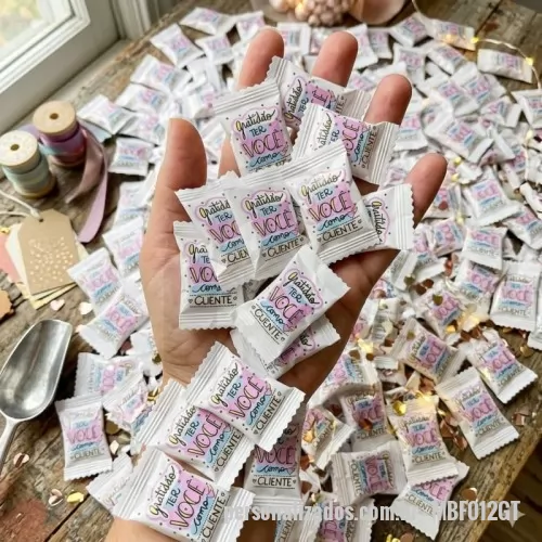 Bala personalizada - Balas Personalizadas Tradicionais da Gratidão é uma ótima opção de brinde promocional e uma ferramenta perfeita para fidelizar o seu cliente.