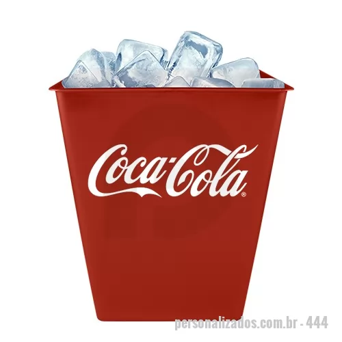 Balde de Gelo personalizado - Balde de gelo Retangular 2,6L com design pratico e moderno. Fabricado em Plástico Premium (PP) resistente, atóxico, cores vivas e acabamento impecável. 