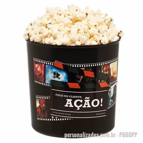 Balde de pipoca personalizado - Balde de pipoca 2L personalizado