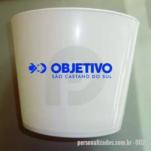 Balde de pipoca personalizado - balde de pipoca 2,5 litros - cor branco- gravação a 1 cor