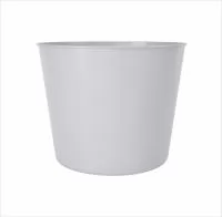 Balde de pipoca com capacidade de 1 litro, produzido em polipropileno, com peso aproximado de 36 gramas, altura de 10,0 cm, diâmetro da boca de 13 cm e base de 10,1 cm, oferecendo estrutura leve, resistente e adequada para o consumo de alimentos. Seu