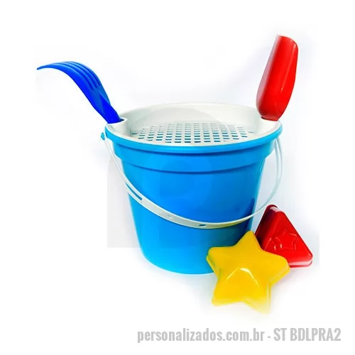 Baldinho de praia personalizado - Baldinho de praia para personalizar a logomarca em Silkscreen ou adesivo. Resistente e com ótimo acabamento esse brinde possui grande variedade de cores. Garanta a diversão da criançada na praia