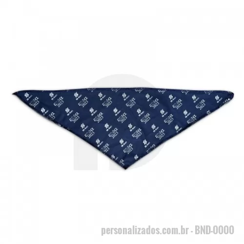 Bandana personalizada - Bandana triangular em helanca light, tamanho de 80x40 cm.