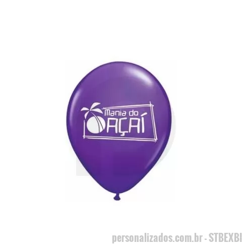 Bexiga personalizada - Bexiga Biodegradável Personalizada Dimensões: 11  pol. (aprox. 27 cm)