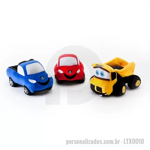 Bichinho de pelúcia personalizado - Carrinhos de Pelúcia Personalizados com Bordado