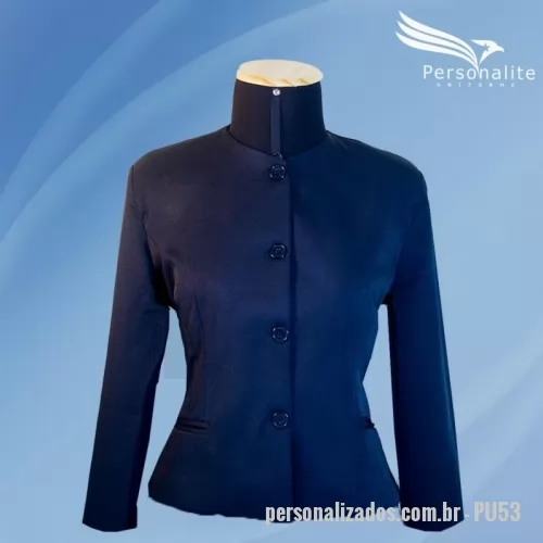 Blazer personalizado - Elegância e sofisticação na medida certa... Blazer feminino, modelo fechado com botões, com tecido de alta qualidade e durabilidade, disponível em diversas cores e com tamanhos do P ao XG. Podendo ainda ser personalizada com seu logotipo em bordado