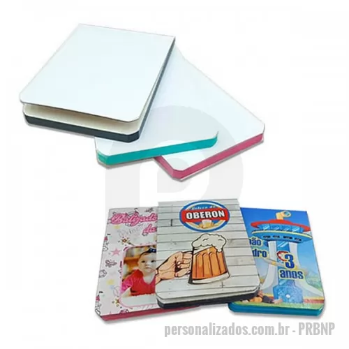 Bloco Anotações personalizado - Detalhes - 50 folhas ( brancas sem listras ) - Lateral Branco, Azul, Rosa e Preta - Material: Capa - papel cartão 350 gramas com brilho Miolo - papel offset 75 gramas Medidas - 6,50 x 9,50 cm