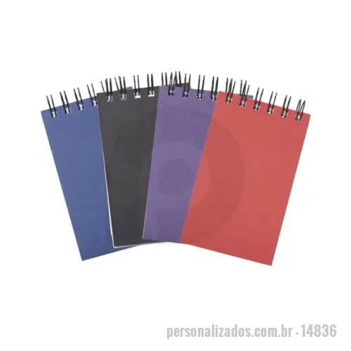 Bloco Anotações personalizado -  Bloco de anotações capa dura em kraft com wire-o. Contém aproximadamente 100 folhas não pautadas na cor branca.