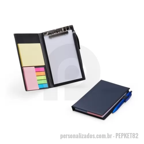 Bloco Anotações personalizado - Kit para Anotações com Caneta para Brindes Promocionais