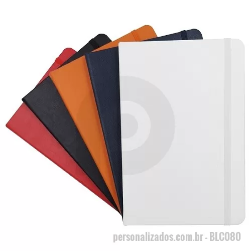 Bloco Anotações personalizado - Bloco Caderneta Capa Sintético Com Pauta