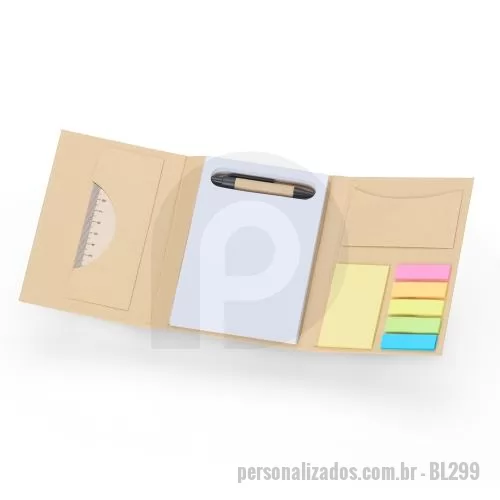 Bloco Anotações personalizado - Bloco de Anotações sem Pauta Ecológico Personalizado