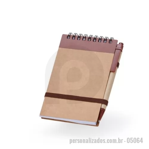 Bloco Anotações personalizado - Bloco de Anotações Ecológico com Caneta