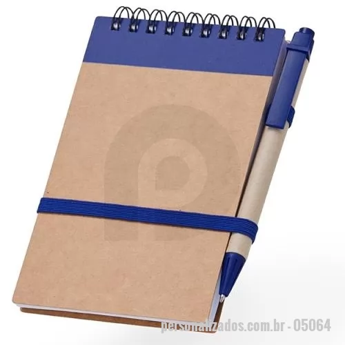 Bloco Anotações personalizado - Bloco de Anotações Ecológico com Caneta