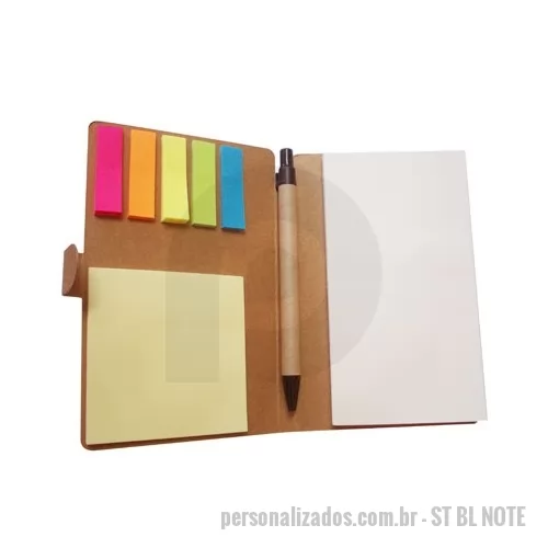 Bloco ecológico personalizado - Bloco Personalizado Post-it + Caneta