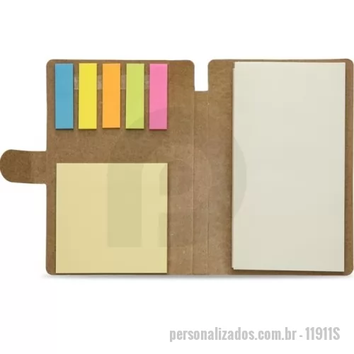 Bloco ecológico personalizado - Bloco de Anotações com Autoadesivos 15,3 X 10,3 cm