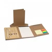 Kit ecológico para anotações, com capa kraft. 