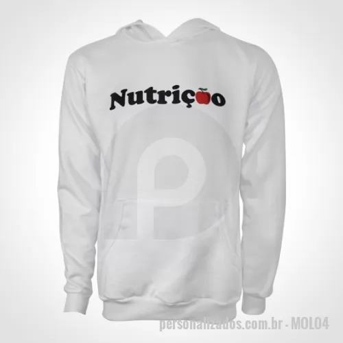 Blusão personalizado - Blusão de Moletom Básico, 100% algodão, personalização em bordado ou silkscreen, disponivel em várias cores