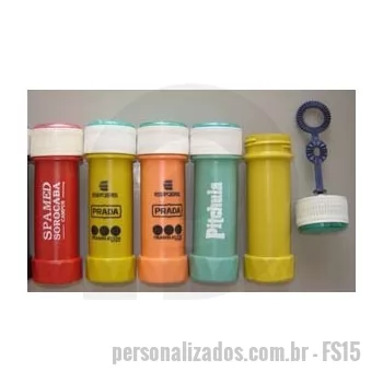 Bolha de sabão personalizada - BOLHA DE SABÃO EM CORES SORTIDAS -GRAVAÇÃO EM SILK OU ADESIVO 4 CORES