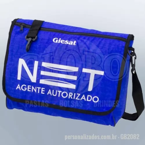 Bolsa carteiro personalizada - Bolsa carteiro com aba e botão de imã, personalizada