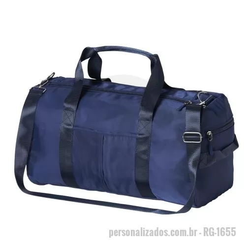 Bolsa de academia personalizada - Bolsa esportiva de 36 litros em poliéster resistente à água, cinco compartimentos, dois exclusivos para tênis e itens molhados.