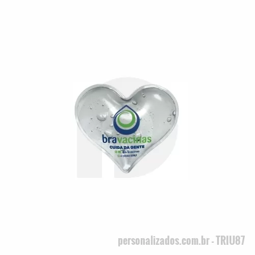 bolsa de gel personalizada - BOLSA DE GEL - CORAÇÃO - PERSONALIZADO, TAMANHO - 8X7