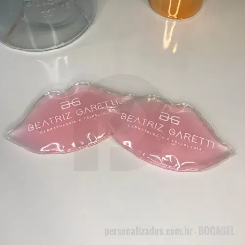 bolsa de gel personalizada - Bolsa modelo labio gel, para pós operatorio e procedimentos estéticos, personalizado, pode usar quente e frio