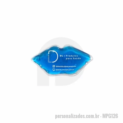 bolsa de gel personalizada - BOLSA DE GEL FORMATO BOCA - GELOX - 12x6 CM - GEL CLÍNICO - MATERIAL PVC - LOGO DE SUA PREFERÊNCIA 