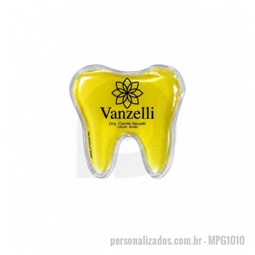bolsa de gel personalizada - BOLSA DE GEL FORMATO DENTE - PERSONALIZADO - MEDIDA 10X10CM