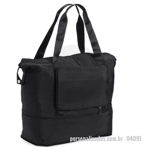 Bolsa de viagem dobrável personalizada - Bolsa Dobrável e Expansível 40L  30 x 58 x 22 cm
