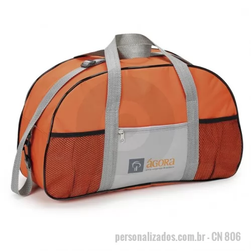 Bolsa de viagem personalizada - BOLSA DE VIAGEM PERSONALIZADA ,COM ZIPER, BOLSO NA FRENTE , ALÇA DE MÃO E OMBRO , VIVO NO ACABAMENTO 