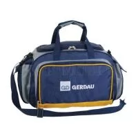 Bolsa de Viagem com bolsos laterais, alça de mão e alça de ombro regulável. Disponível em várias cores. Gravação da Logomarca em até 3 cores já inclusa.  Tamanho: 42 cm X 28 cm X 19 cm. Revestimento externo: Poliéster 600. Acabamento interno: Viés TNT 80. Acabamento externo: Vivo. Alça: Mão e Ombro.
