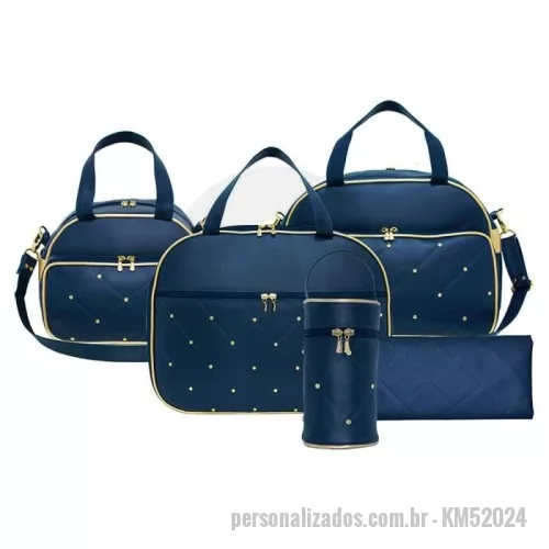 Bolsa maternidade personalizada - Bolsa maternidade Personalizada - KM52024 - - Confeccionada em cedro emborrachado;  - Forro: impermeável.  Itens Inclusos:  - 1 Mala  - 1 Bolsa Maior;  - 1 Bolsa Média;  - 1 Porta Mamadeira;  - 1 Trocador.  Produto Personalizado : Prazo de Confecção 72 horas Úteis, tem em todas as cores. - 167335 - Bolsa maternidade