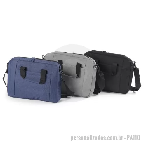 Bolsa para notebook personalizada - Pasta p/ notebook tecido poliester, bolso lateral, porta notebook, toda forrada, alça de mão e ombro.  Compartimento acolchoado para notebook até 15.6