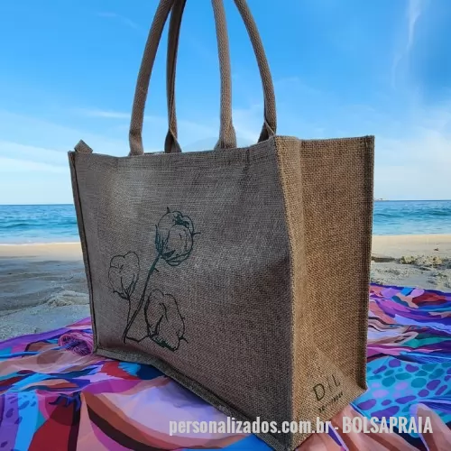 Bolsa personalizada - Perfeita para casamentos e eventos de praia, com personalização