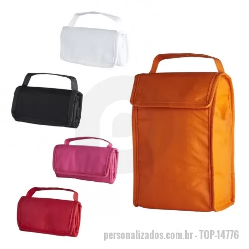 Bolsa térmica dobrável personalizada - Bolsa térmica dobrável 3L confeccionada em TNT.