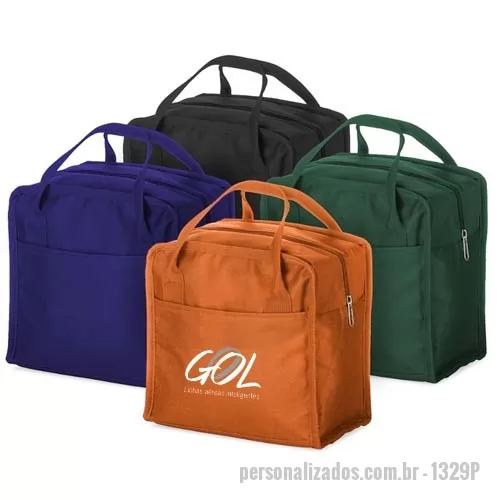 Bolsa térmica personalizada - Somos fabricantes! Bolsa térmica 7 litros em nylon com dois bolsos externos nas laterais, alça para mãos e revestimento interno térmico.  Linda e de altíssima qualidade! Perfeita para fidelizar seus clientes ou brindar seus funcionários! Disponível em diversas cores! Faça já seu orçamento! Medidas: 225 x 230 x 145 mm